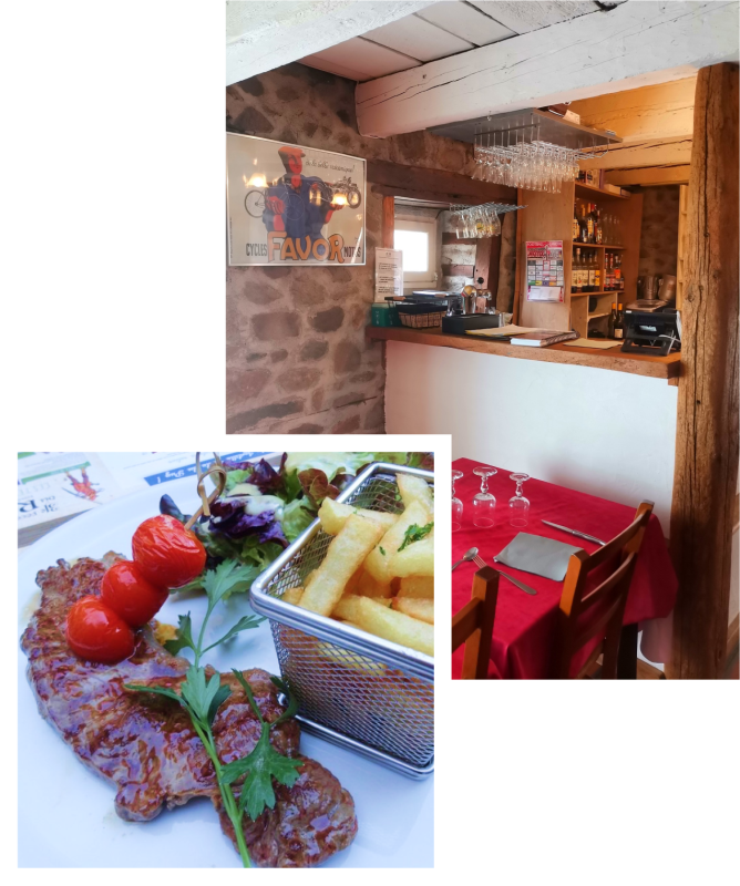 Le restaurant - L'Auberge de l'Abbaye - Lavaudieu - meilleur restaurant LAVAUDIEU